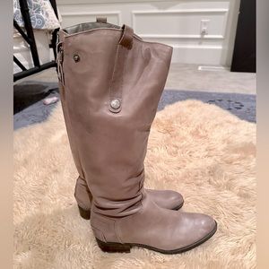 Sam Edelman Gray Leather Riding Boot - Size 8